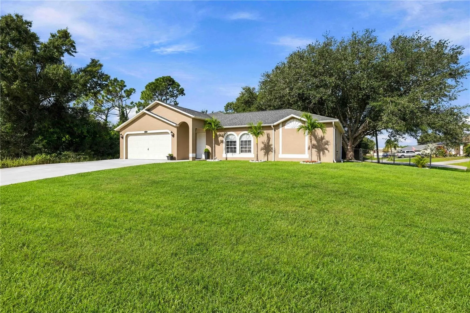 Large front yard