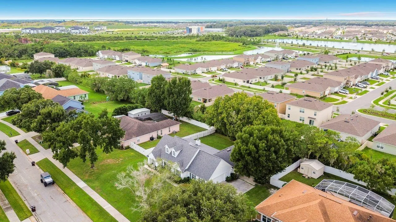 Aerial Views of home and neighborhood