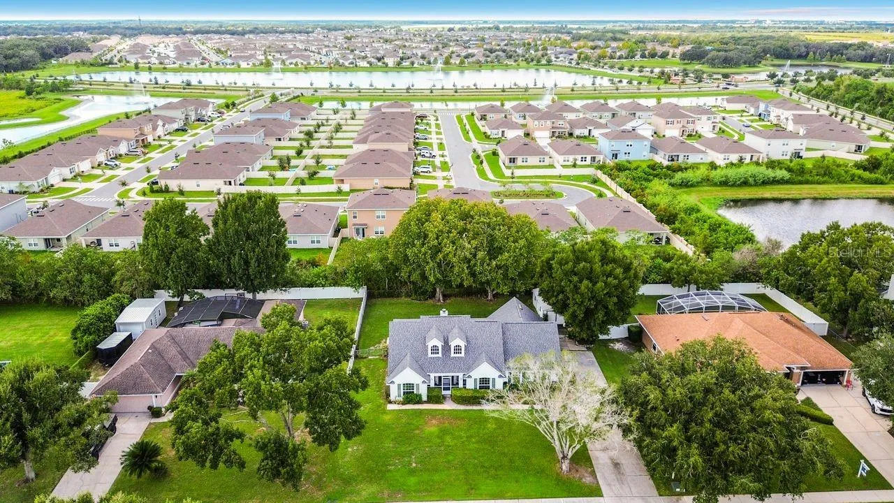 Aerial Views of home and neighborhood