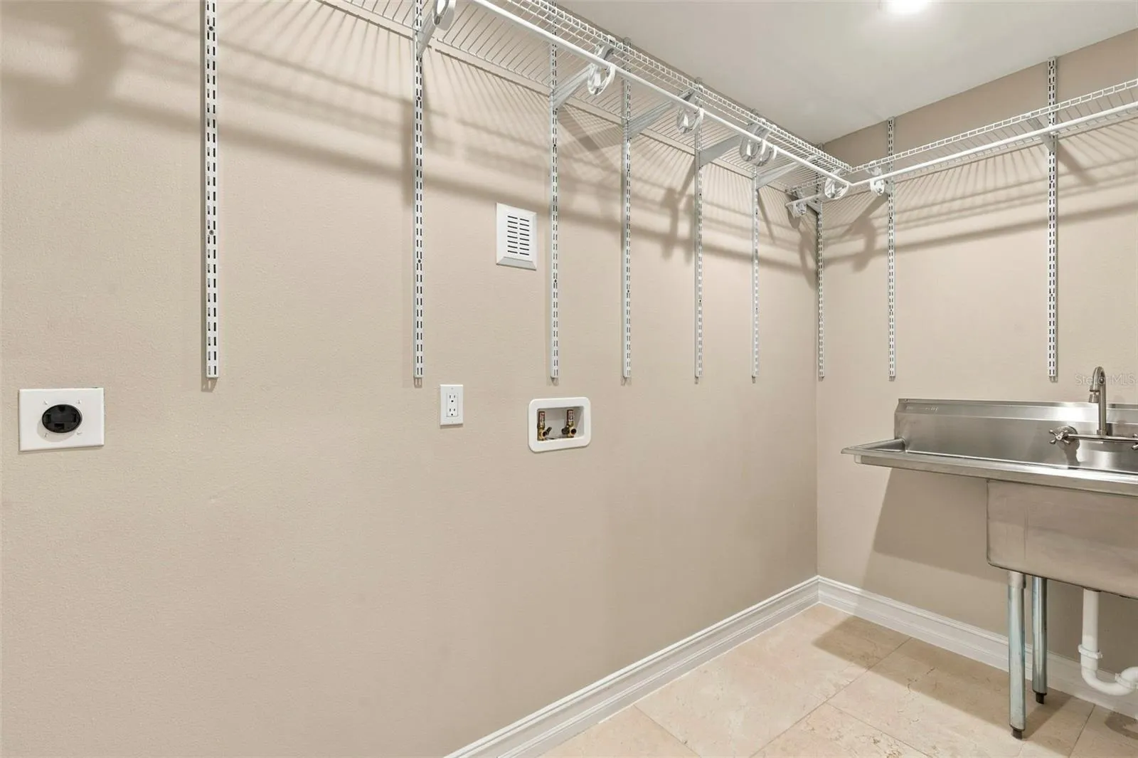 LARGE Laundry Room with Stainless Steel Sink
