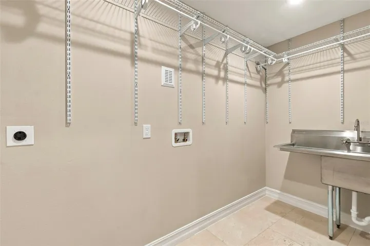 LARGE Laundry Room with Stainless Steel Sink