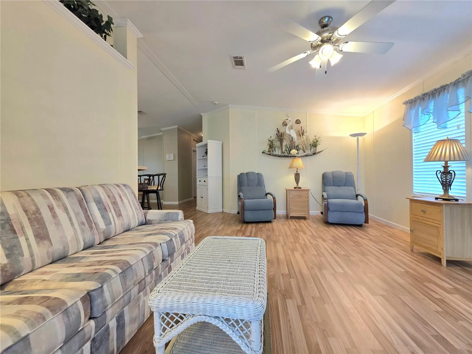 Living room looking towards the formal dining area.