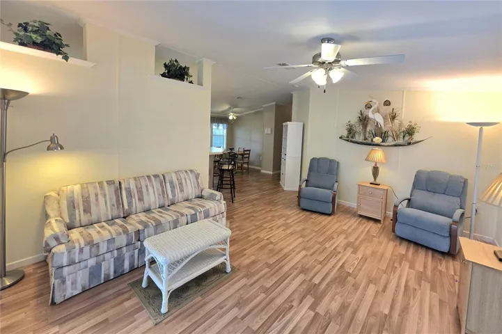 Living room looking towards the formal dining area.