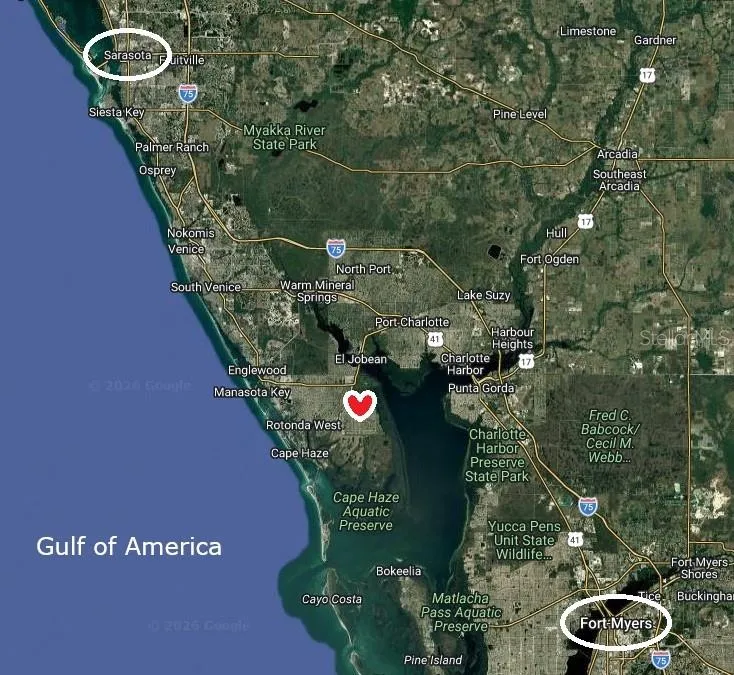 Centrally located in between Sarasota and Fort Myers