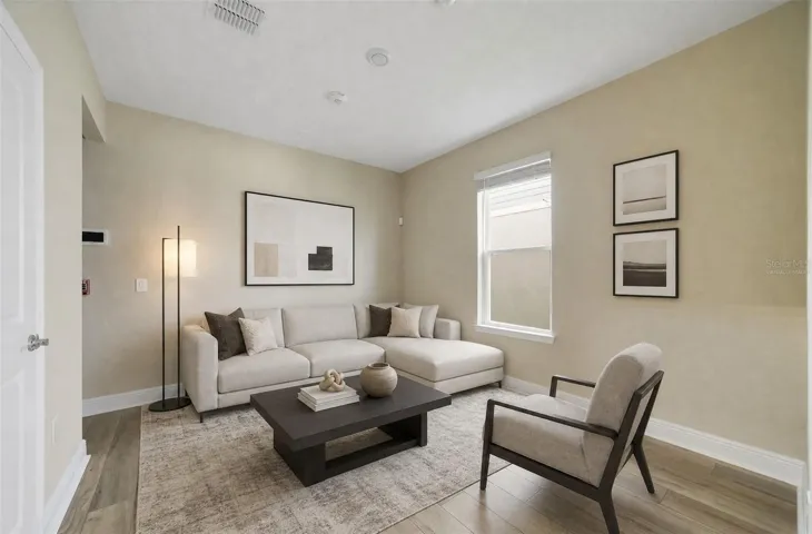 A versatile FLEX SPACE on the main floor provides even more living options and could easily serve as a HOME OFFICE, STUDY OR FORMAL LIVING ROOM. Virtually Staged