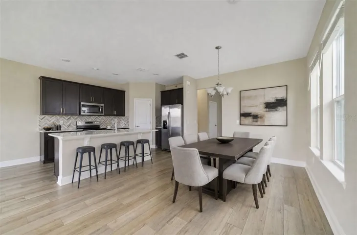 The Dining Area. Virtually Staged