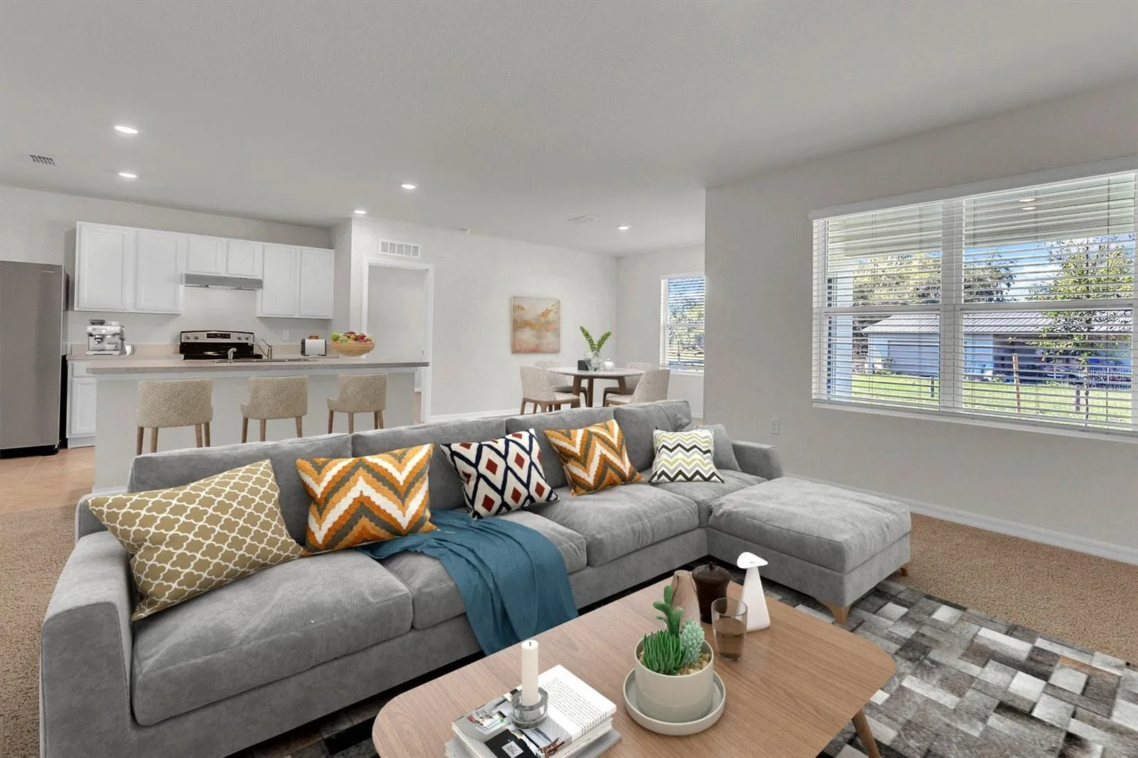 Family room - virtually staged