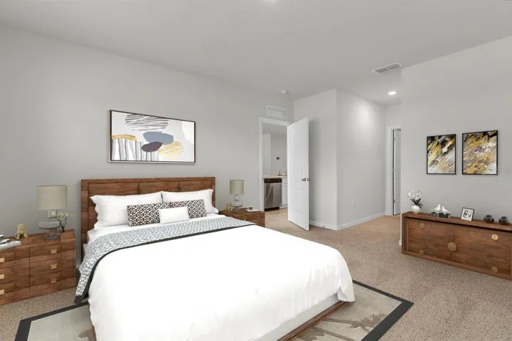 Primary bedroom - virtually staged