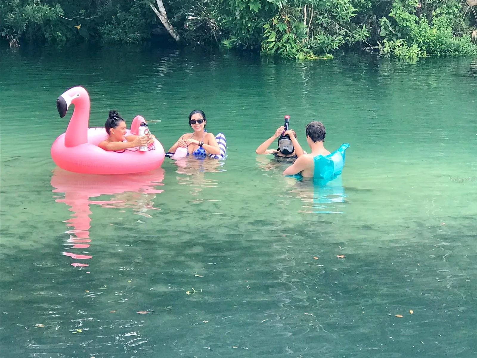 Enjoy swimming in the river