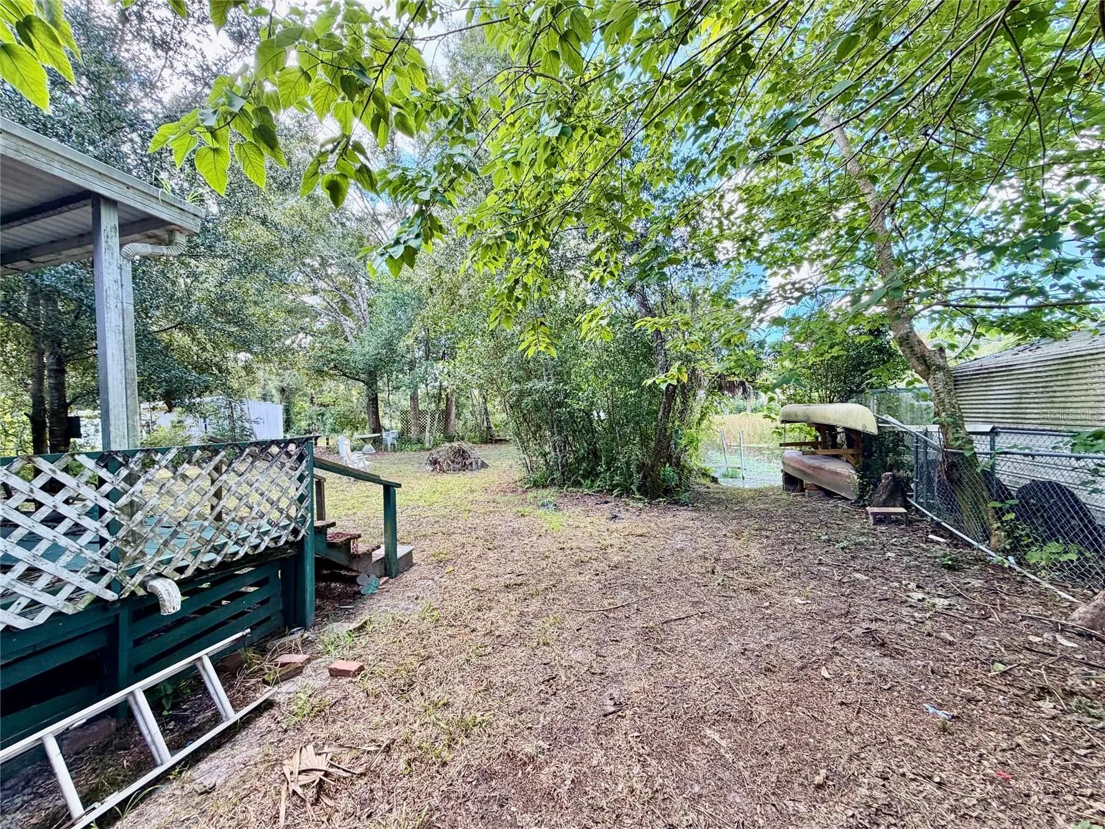 6464 Arbutus Ave backyard water entrance view