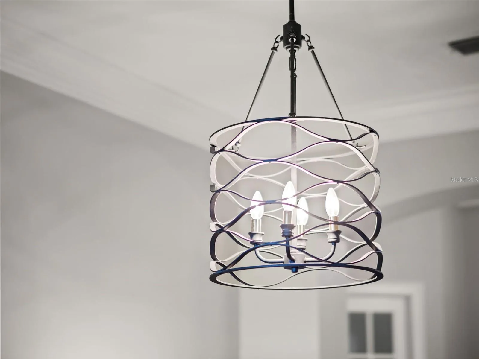 Light fixture in formal living room