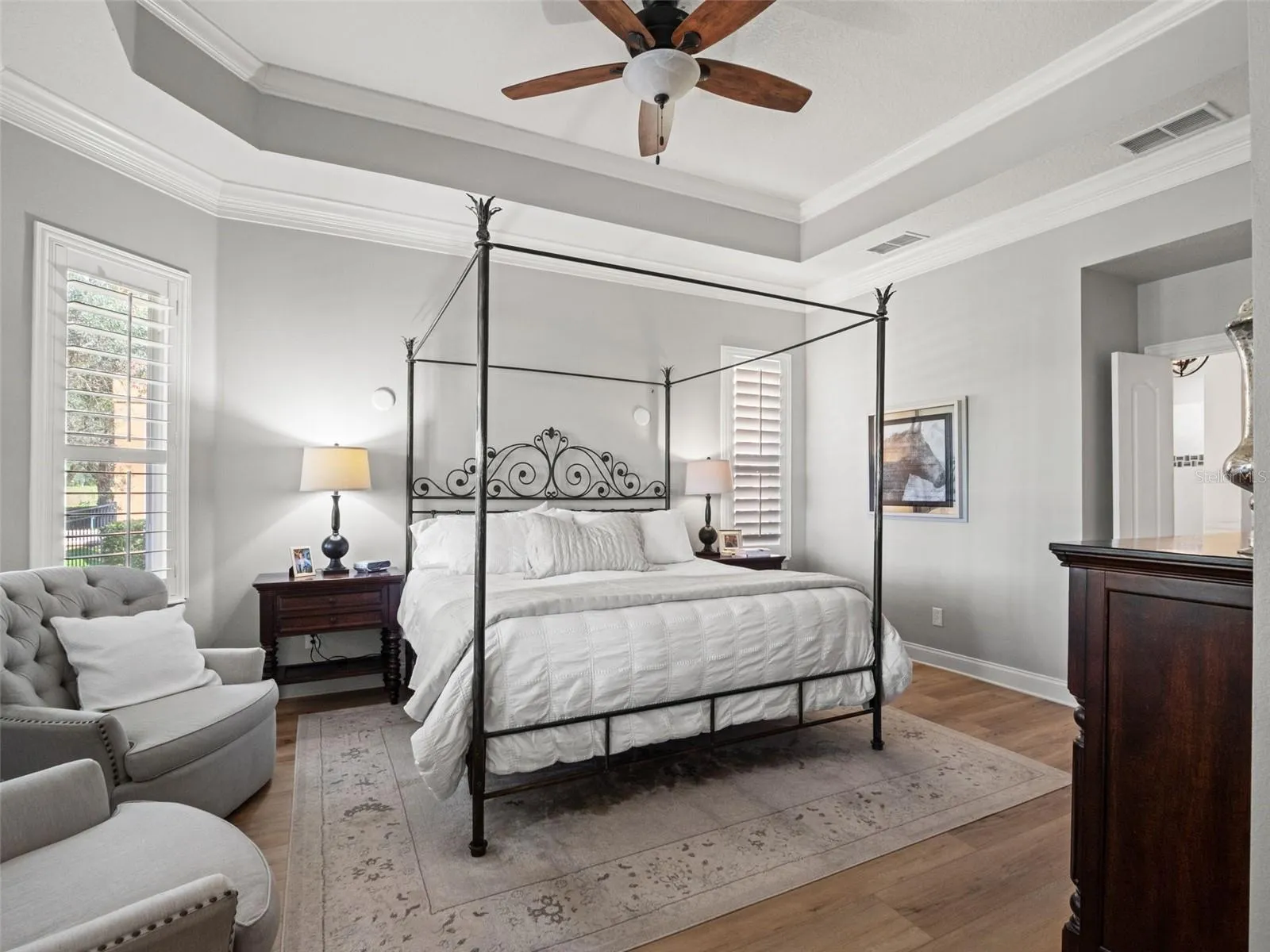 Primary with tray ceilings