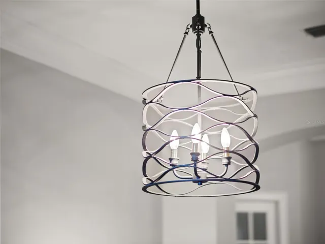 Light fixture in formal living room