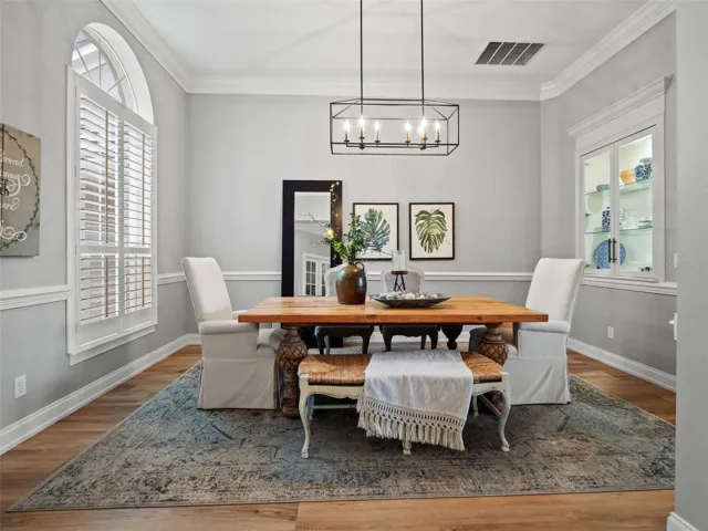 Formal dining room to left upon entering home