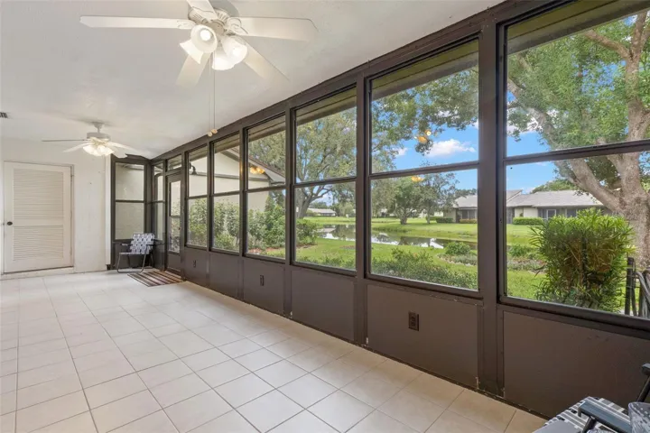 Enclosed rear lanai with windows