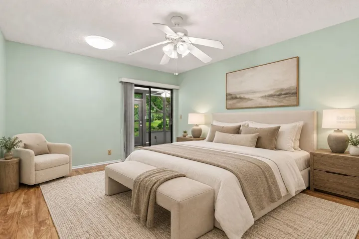master bedroom virtually staged