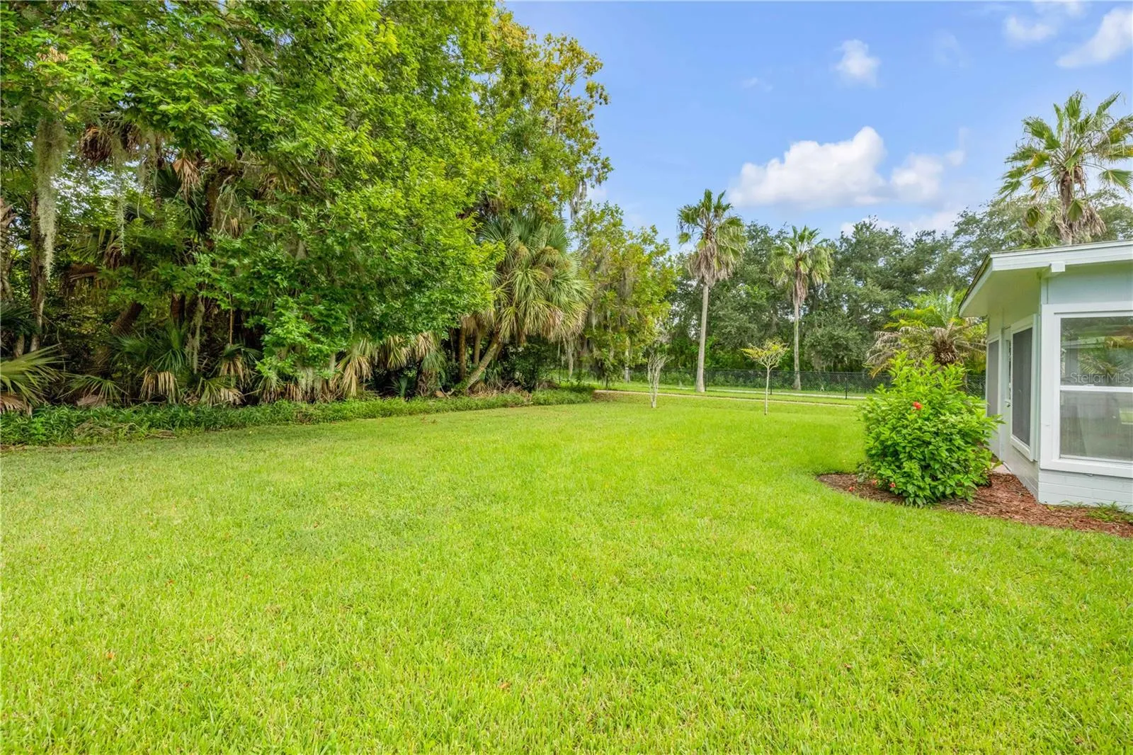 Back & Side Yard-  looking West
