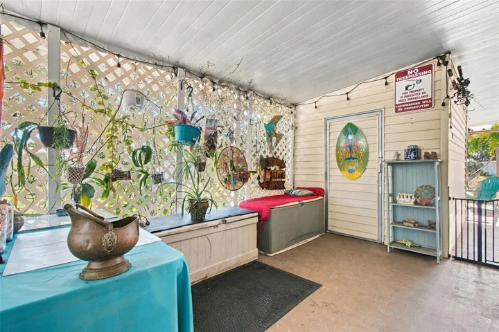 Entrance to shed