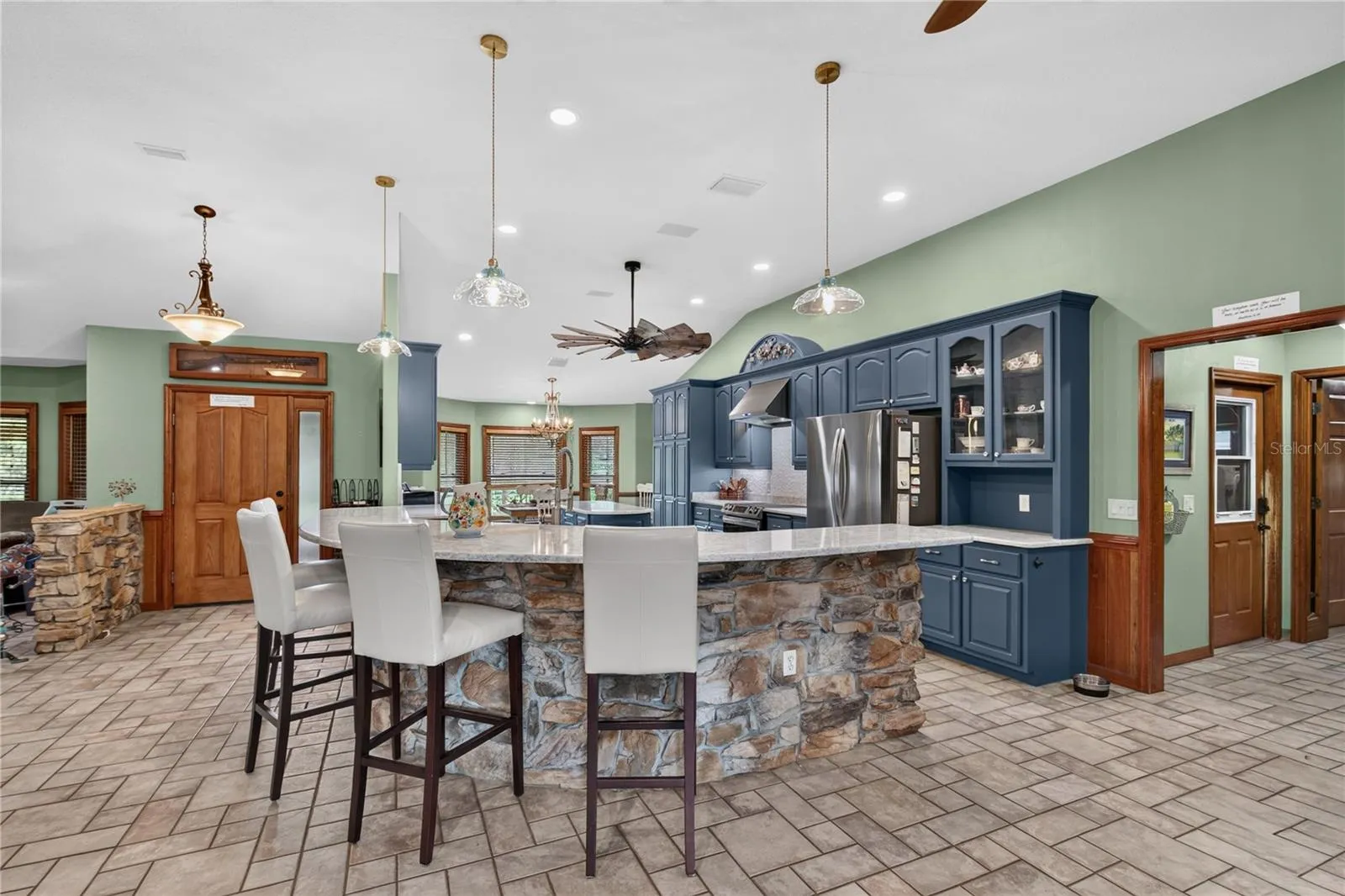 bar area/kichen/front door