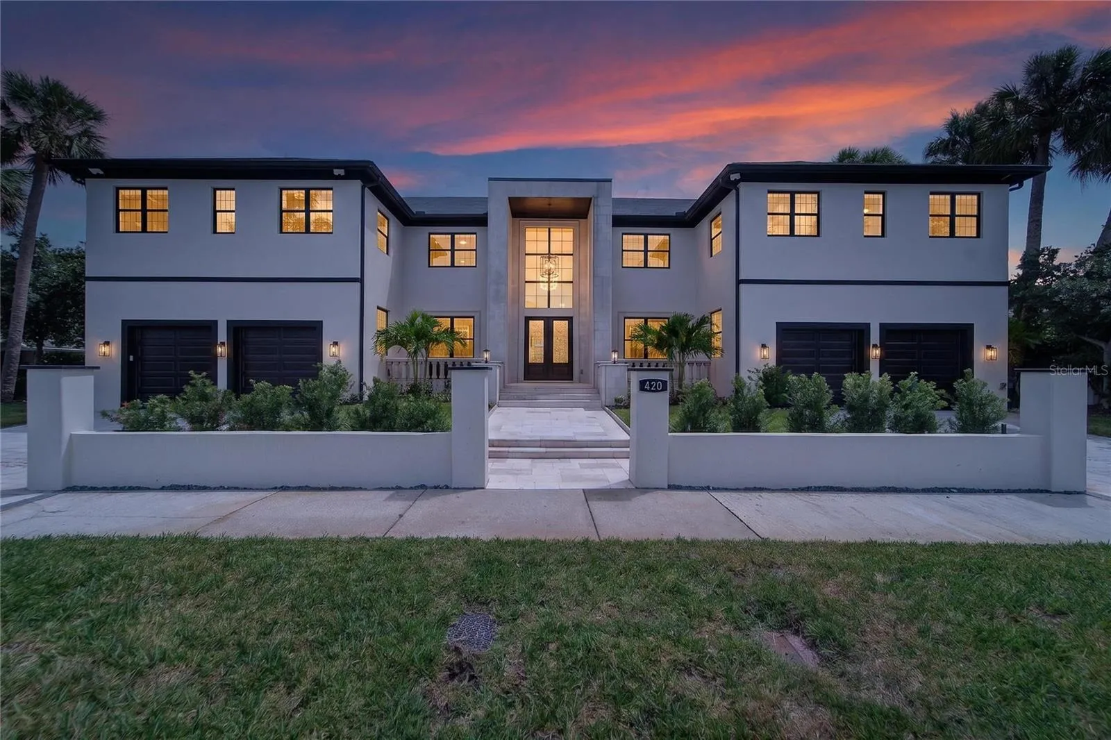 Front View at Dusk
