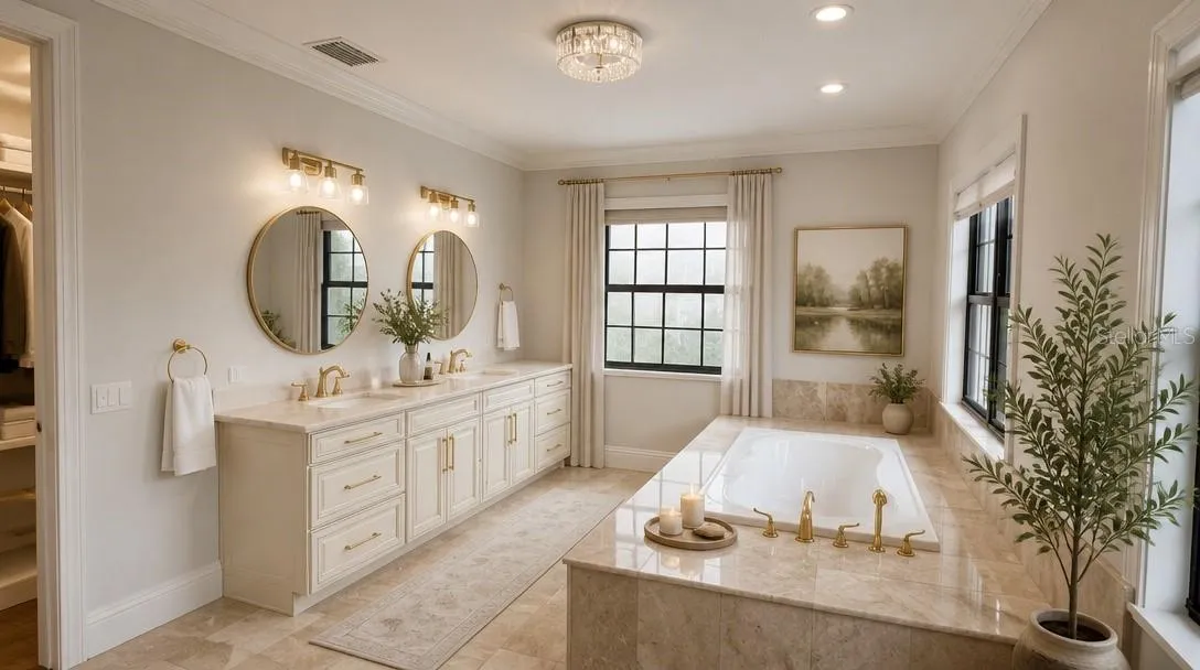 Primary Bathroom Staged
