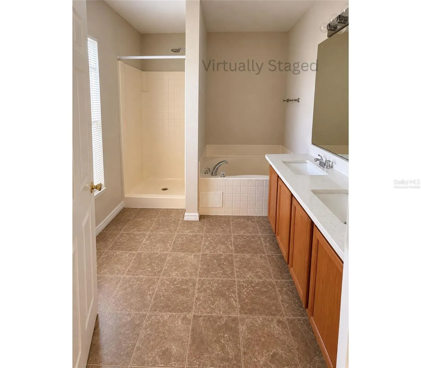 Primary Bathroom (Virtually Staged)