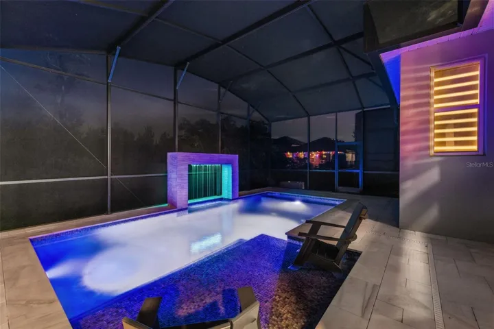 Custom pool with lights
