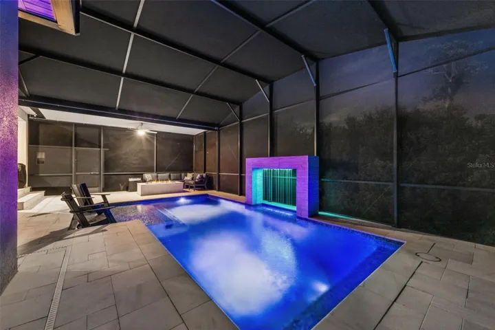 Custom pool with lights