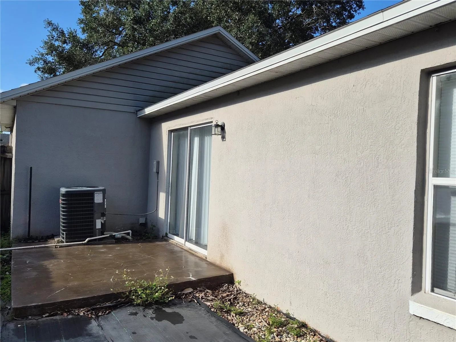 Side entrance to the home from the yard