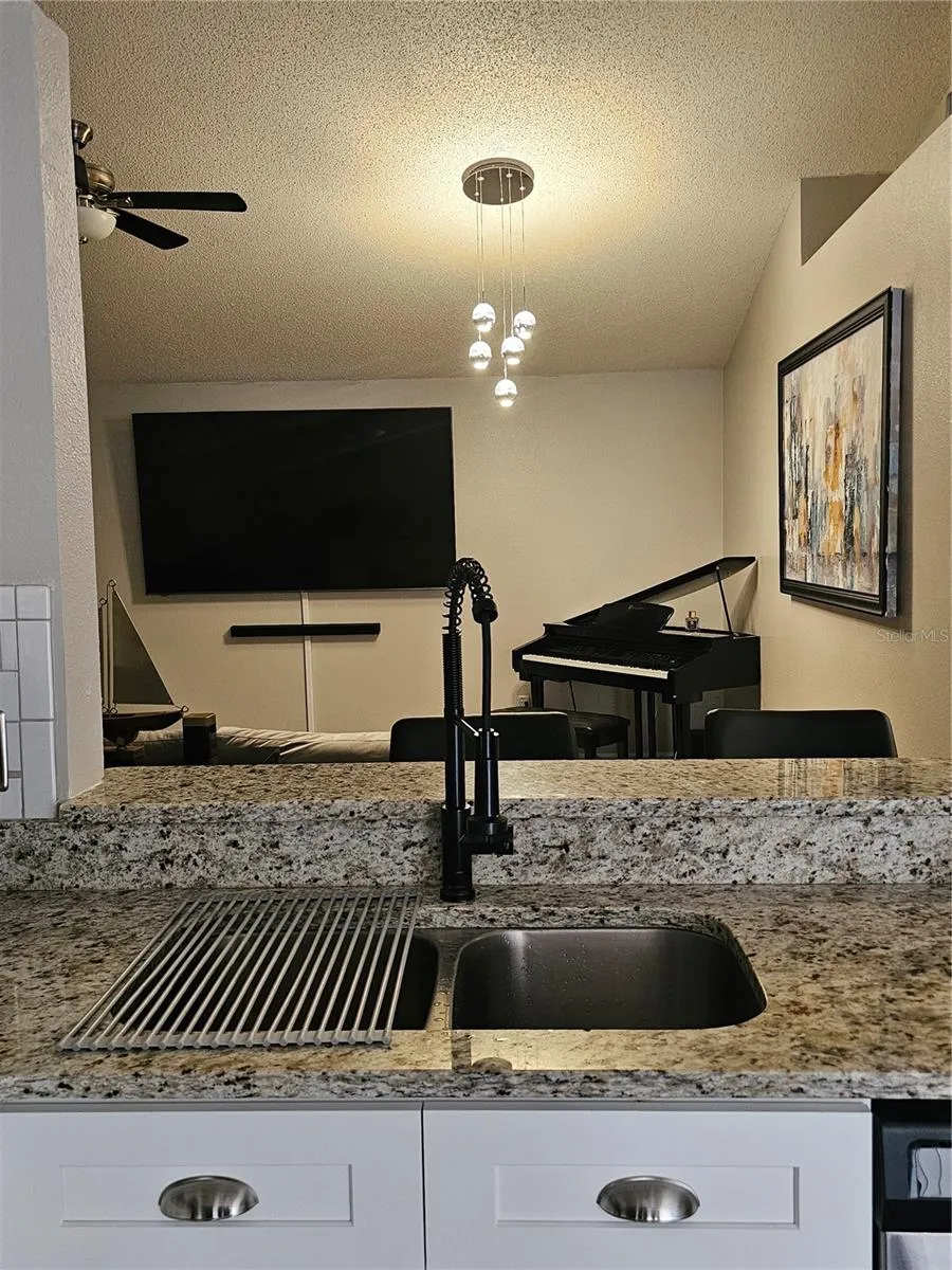 Kitchen and living room view