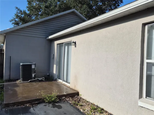 Side entrance to the home from the yard