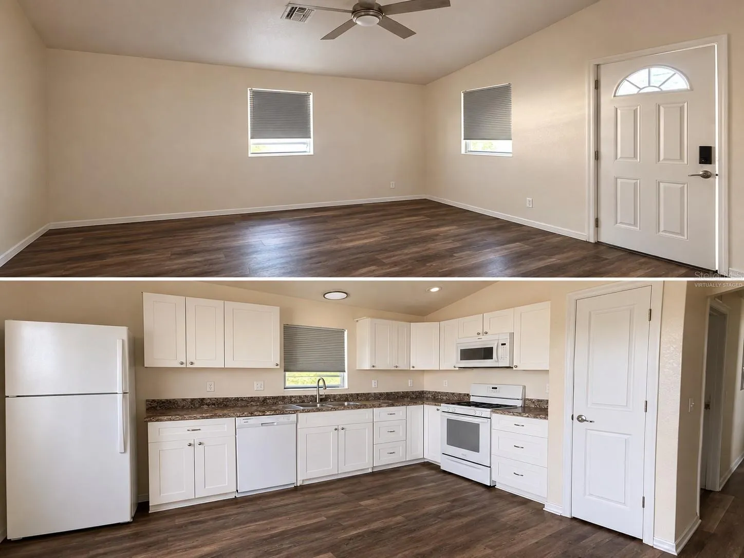 Kitchen &amp; Living Room Virtually Staged
