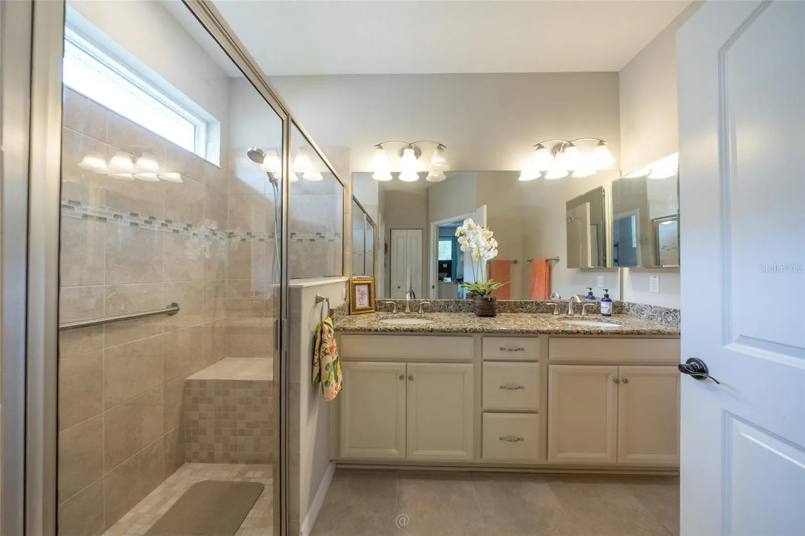 Primary bathroom with walk-in shower