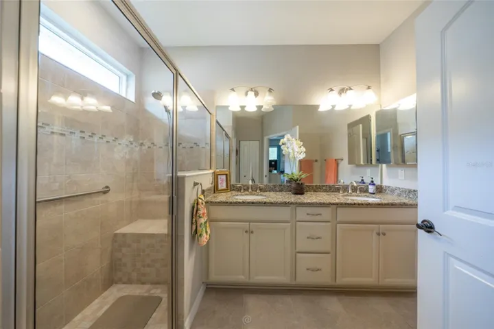 Primary bathroom with walk-in shower