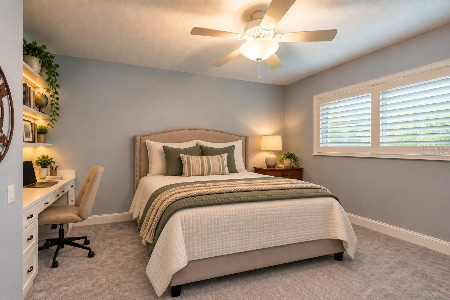 Third bedroom virtually staged.