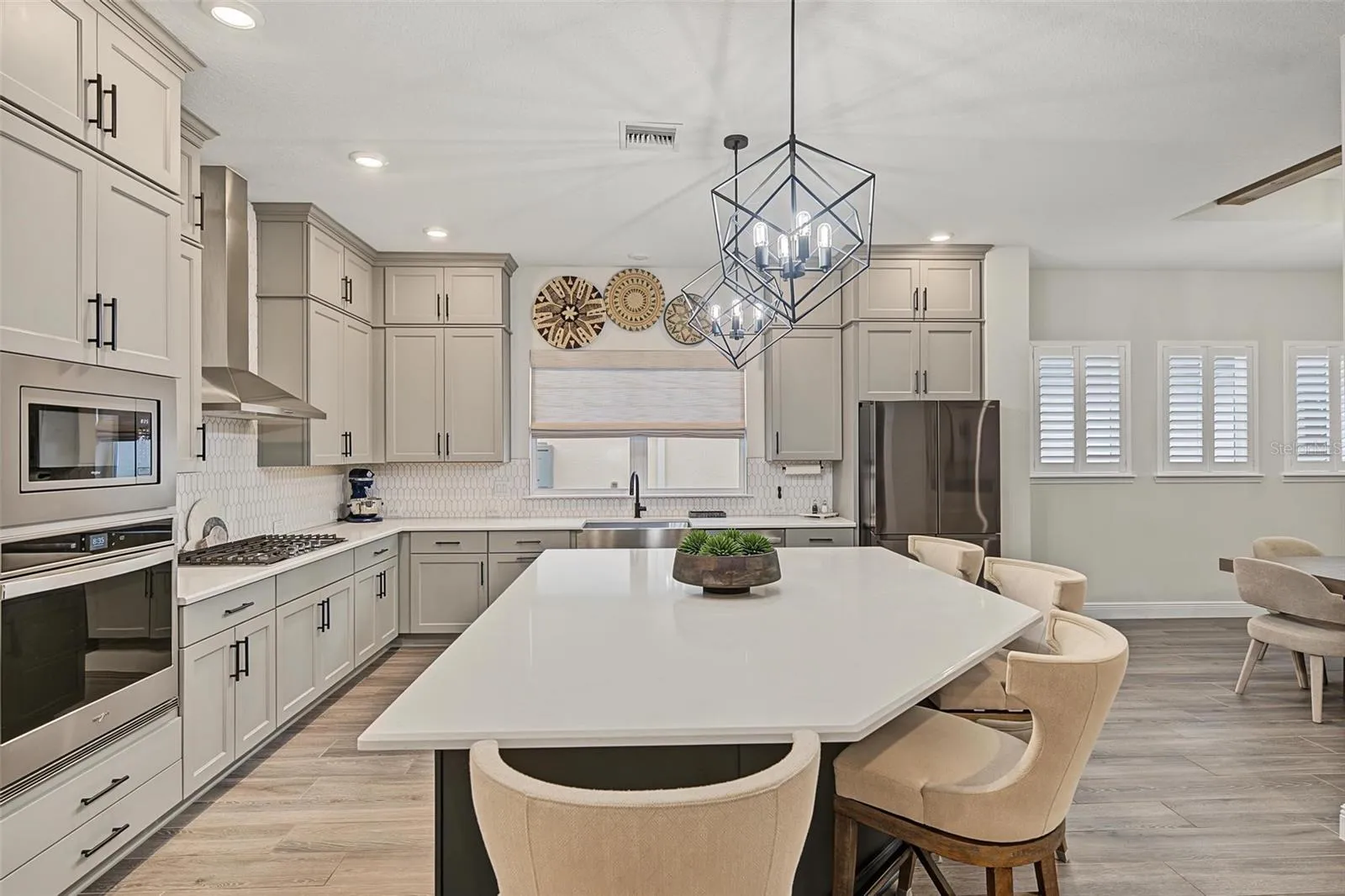 More than ample counter and cabinet space