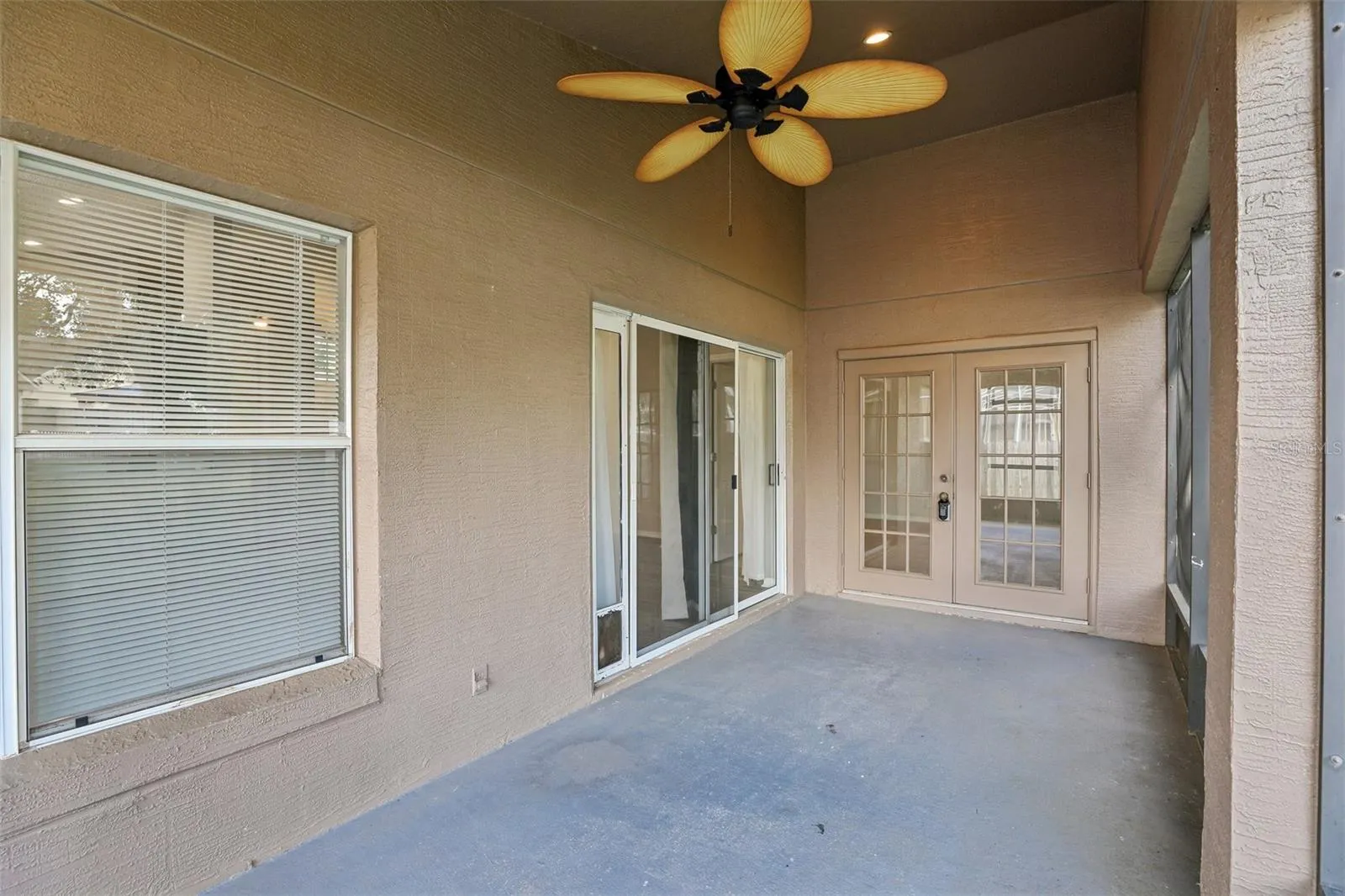 enclosed back patio