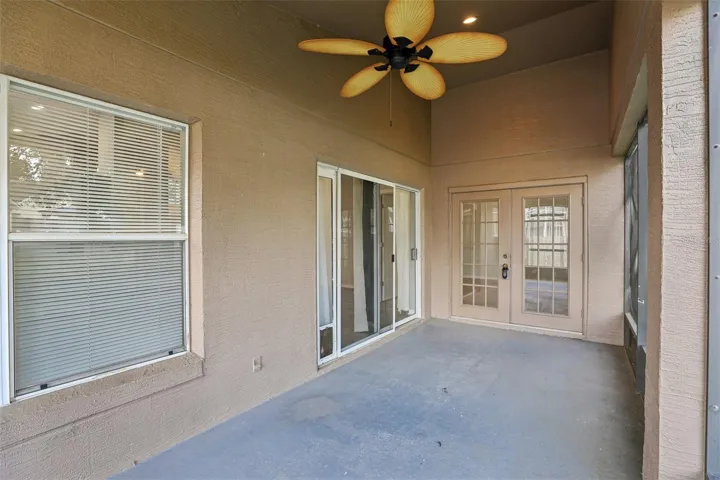 enclosed back patio