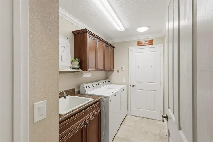 laundry room - granite top - cabinet storage