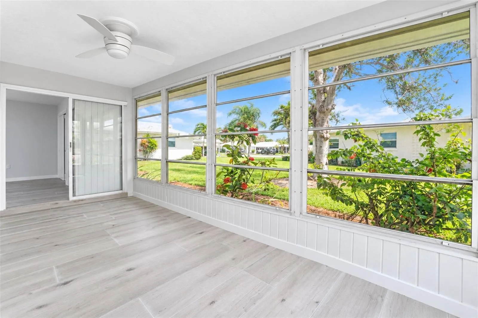 The Owner's Suite offers a sliding glass door onto the 4 season room, as well.
