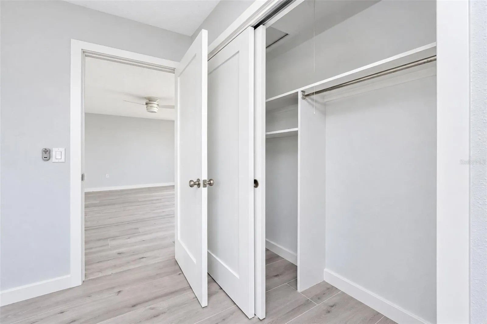 The 3rd closet offers built in for organized storage