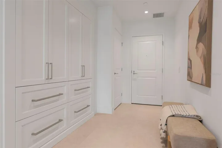 Private lobby to your unit with built ins