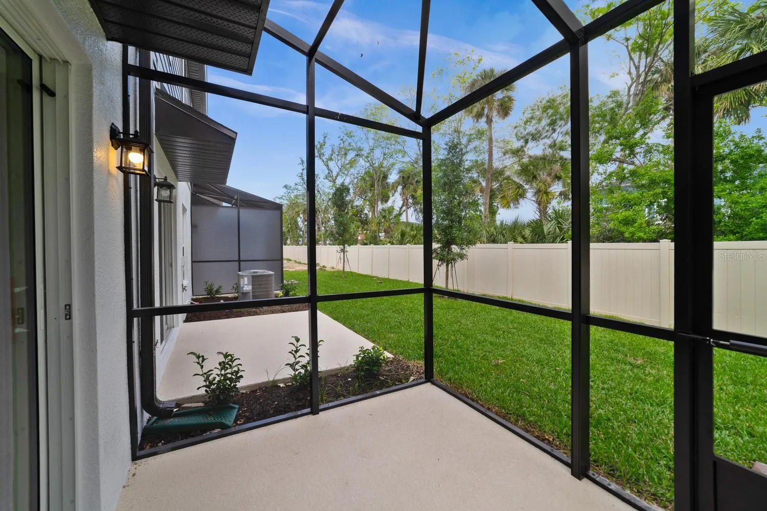screen enclosed rear patio