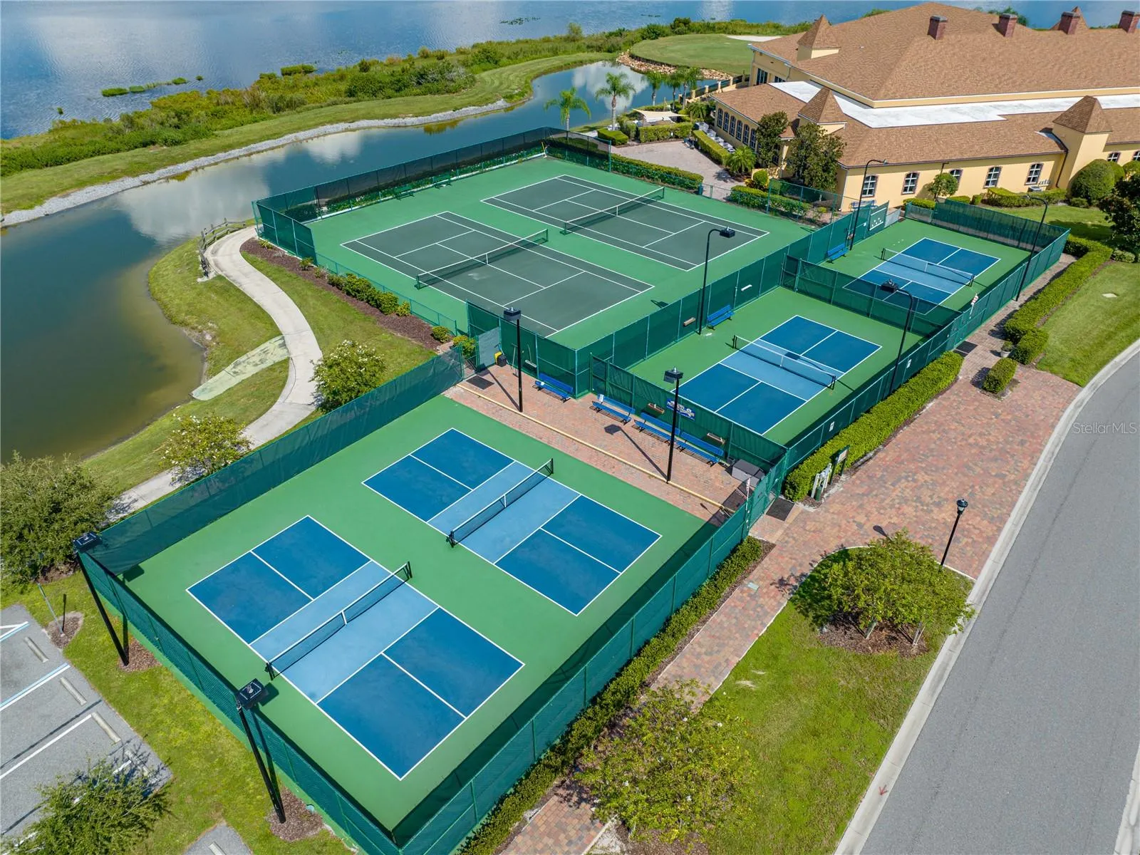 Lighted Pickleball &amp; Tennis Courts