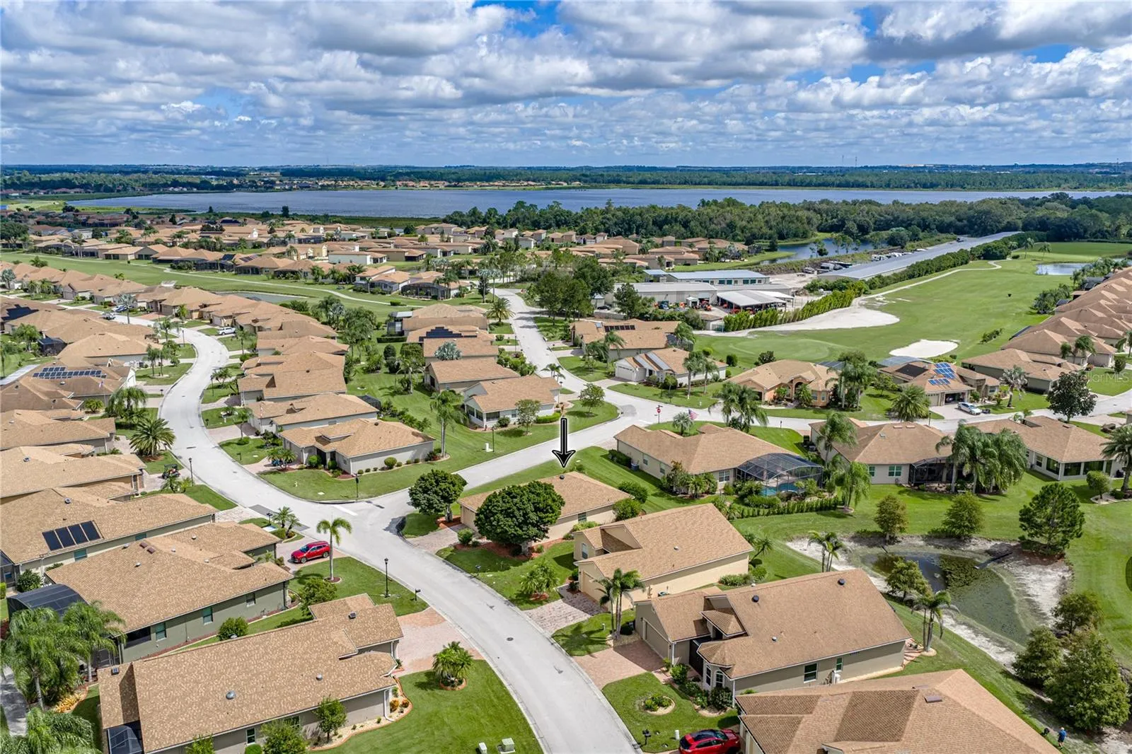 Neighborhood drone view