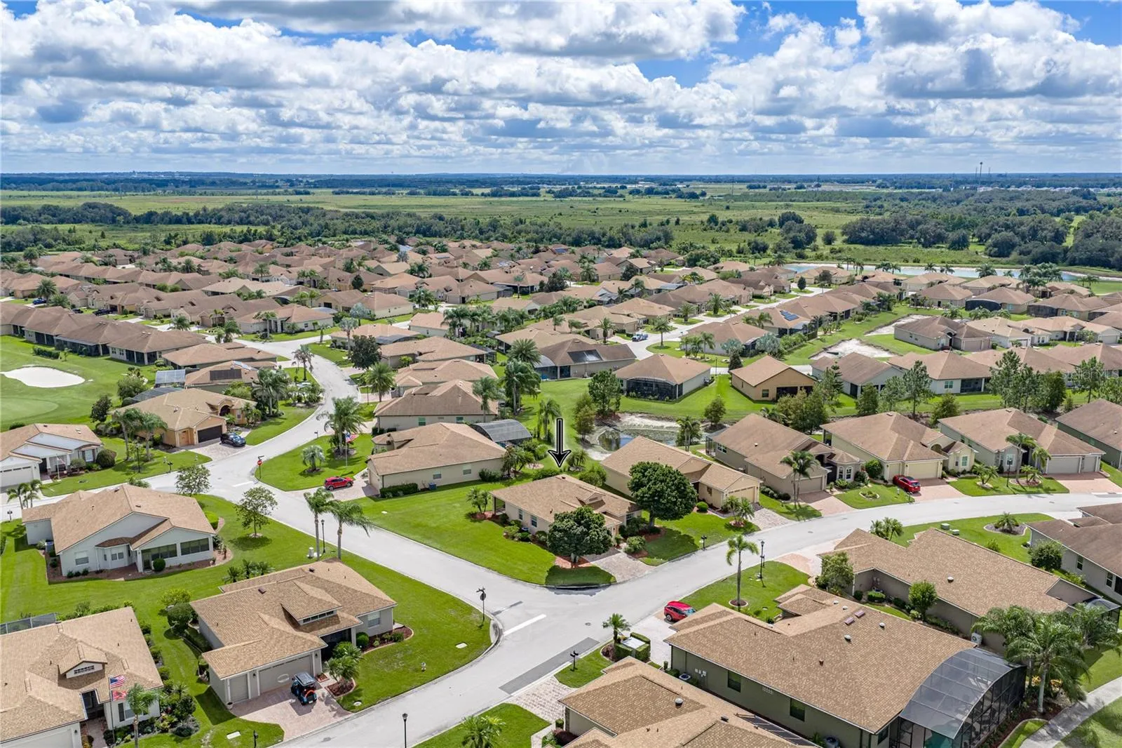 Neighborhood drone view
