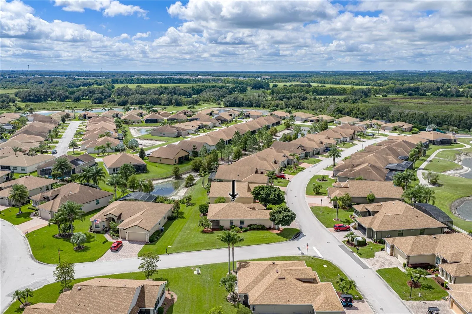 Neighborhood drone view