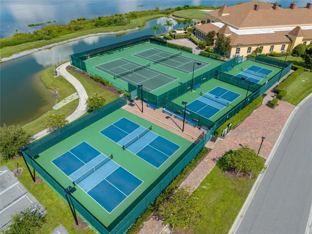 Lighted Pickleball &amp; Tennis Courts
