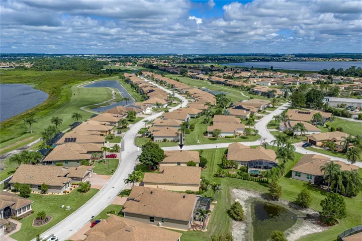 Neighborhood drone view