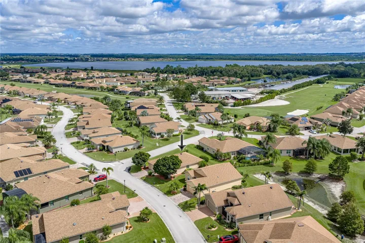 Neighborhood drone view